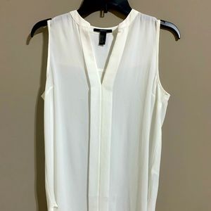 Forever 21 White Ivory High Low Sleeveless Blouse